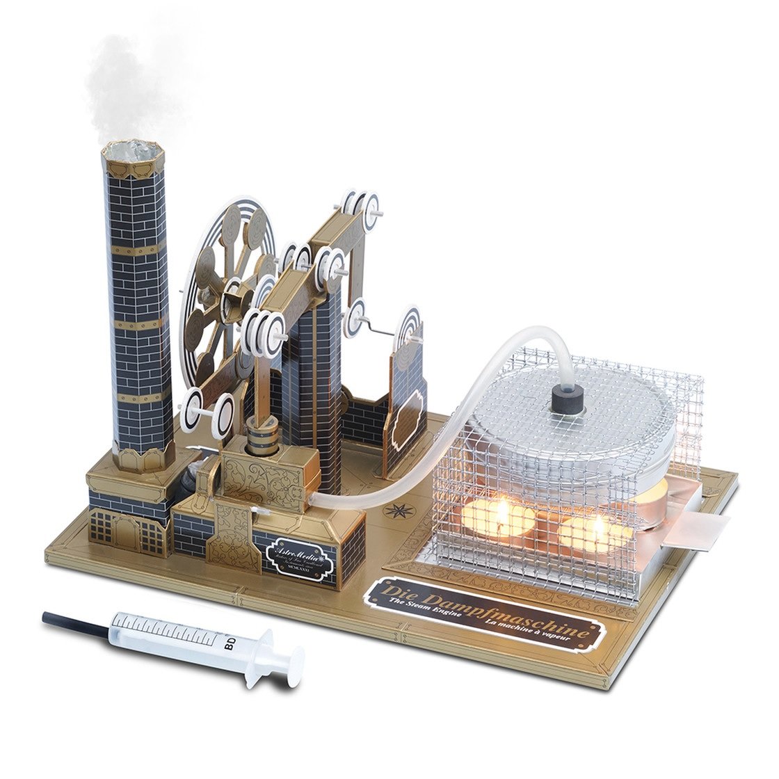 Motorul cu aburi, model functional carton, Astromedia